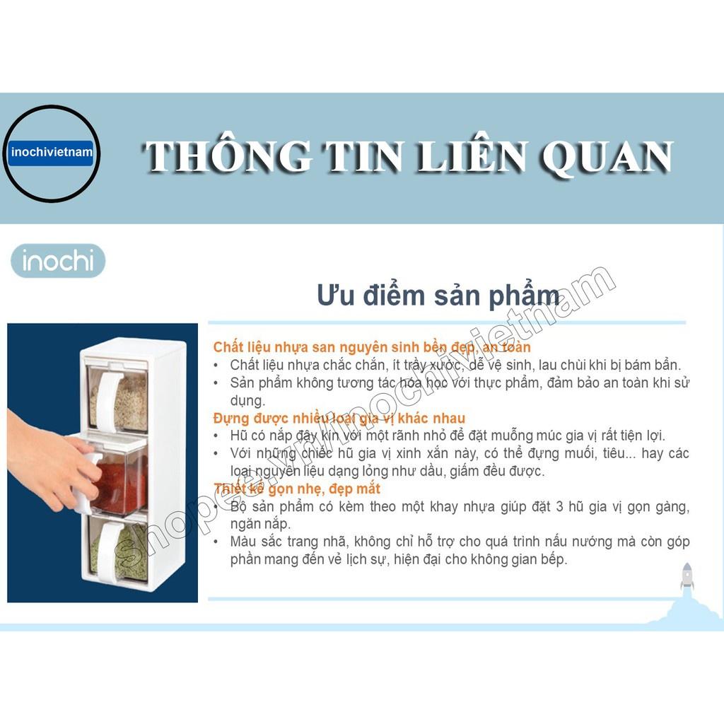 Bộ Hũ Đựng gia vị,Hộp đựng gia vị nhà bếp Cao Cấp Yoko Nhật Bản thông minh Kháng Khuẩn BGVIN