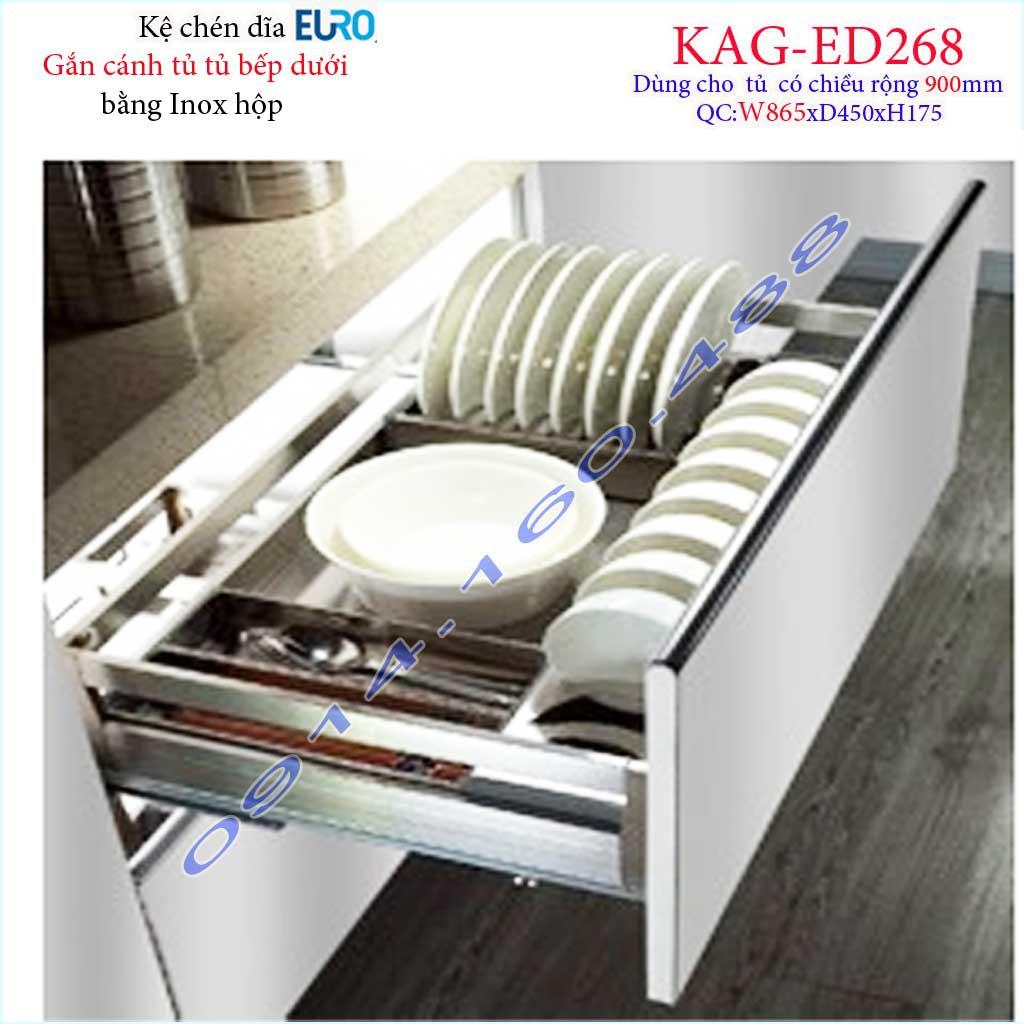Kệ xoong nồi inox hộp, Kệ đựng chén bát-nồi xoong inox hộp âm tủ ED244-60cm-70cm-75cm-80cm-90cm