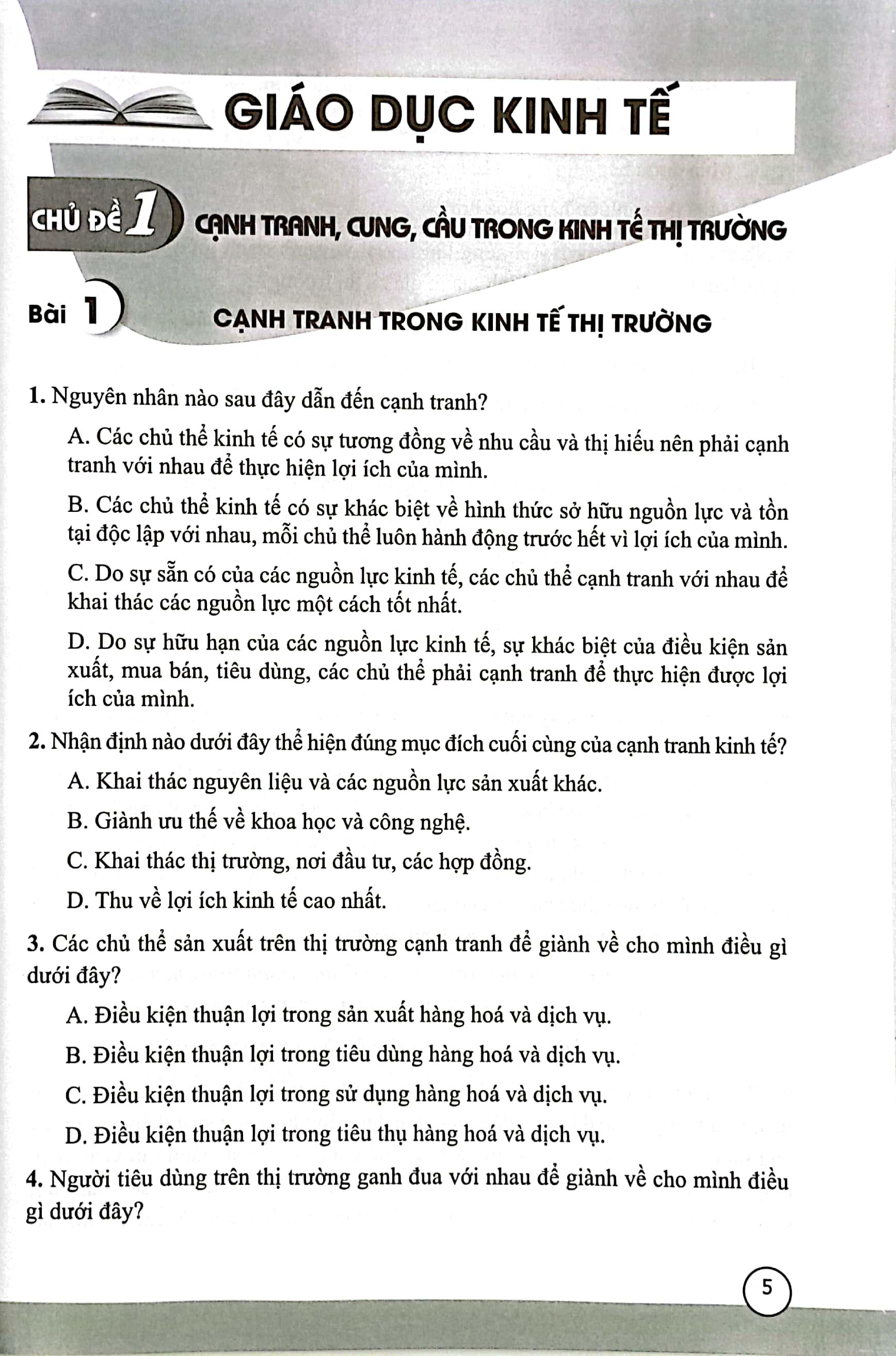 Bài Tập Giáo Dục Kinh Tế Và Pháp Luật 11 (Cánh Diều) (2023)