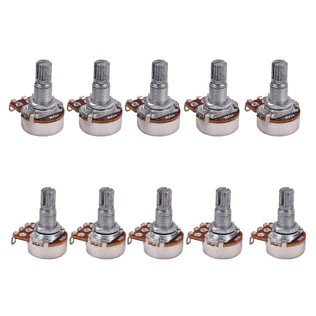 10Pcs Guitar Parts Control Pot Pulling Potentiometer A50k/B50K Switch