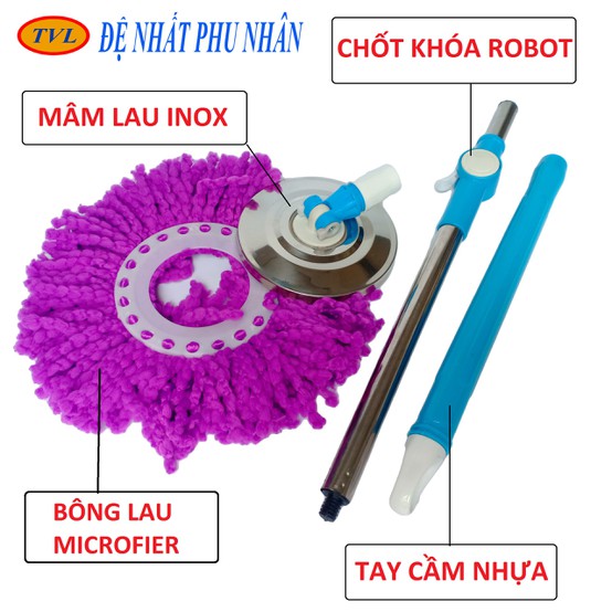 Bộ Lau Nhà Đệ Nhất Phu Nhân  Lồng vắt inox (ELIP)  -TVL172