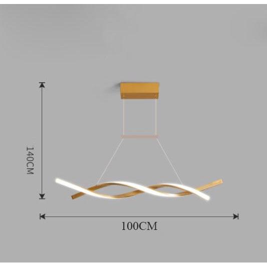 Đèn thả LISDA hiện đại hình xoắn trang trí nhà cửa hiện đại