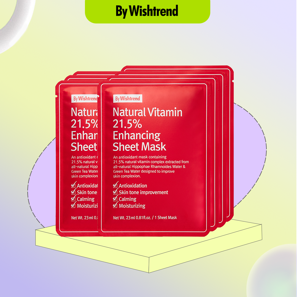 7 By Wishtrend mặt nạ giấy Natural Vitamin 21.5% Enhancing Sheet Mask 23ml