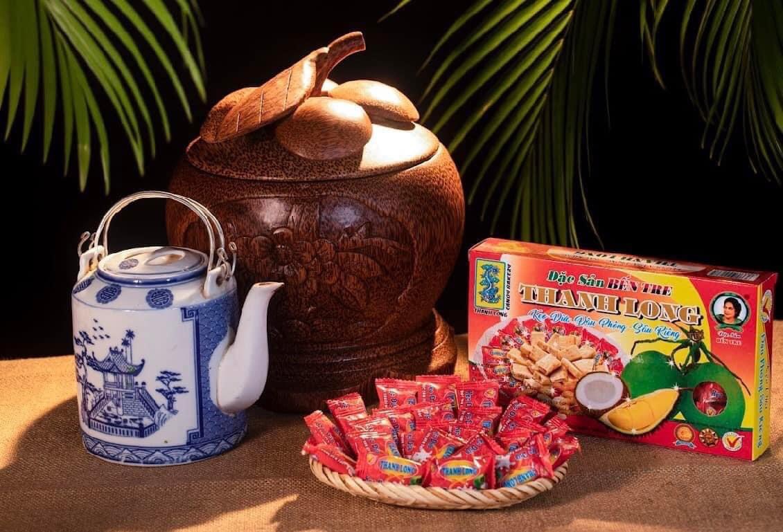 Kẹo Dừa Đậu Phộng Thanh Long Chính Hãng - Bao Bì Riêng Từng Viên - Hộp 400g - Đặc Sản Bến Tre - Quà Tặng Tết