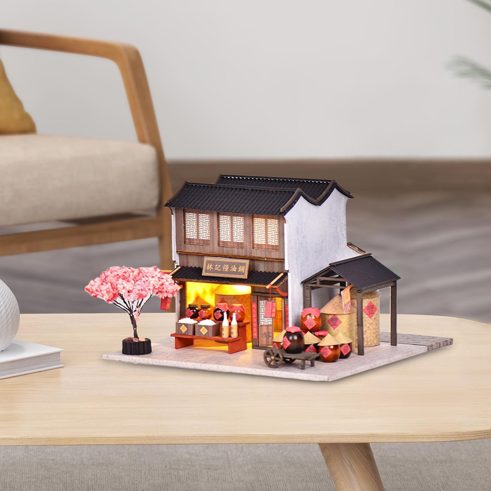 Dollhouse Miniature House Creative Toys Small House Set for Friends Lady