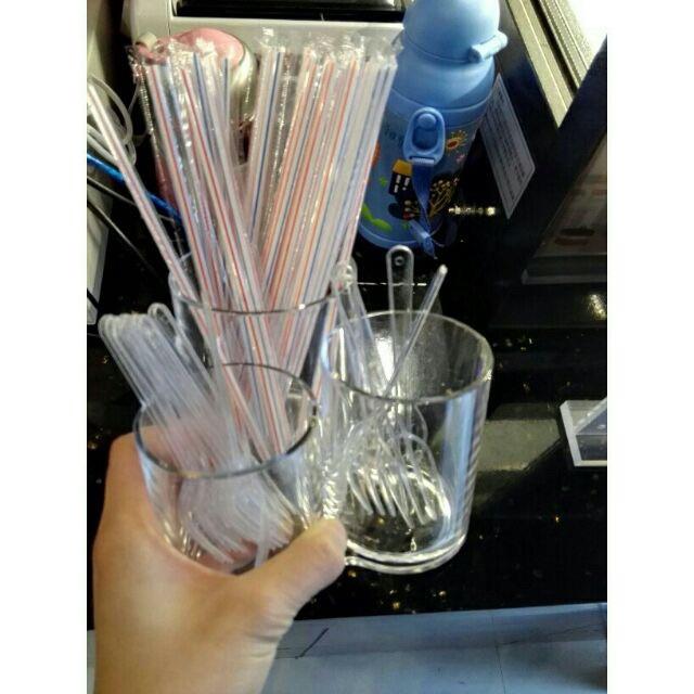 Bộ cắm chổi phấn son,bút kẻ mắt nhựa 2 cốc và 3 cốc pha lê cao cấp