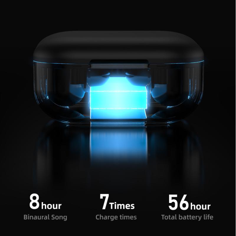 Thể Thao Tai Nghe Không Dây Bluetooth Có Micro Chống Nước Tai Nghe Nhét Tai 9D HIFI Stereo Loại Bỏ Tiếng Ồn Tai Nghe Tai Nghe Nhét Tai