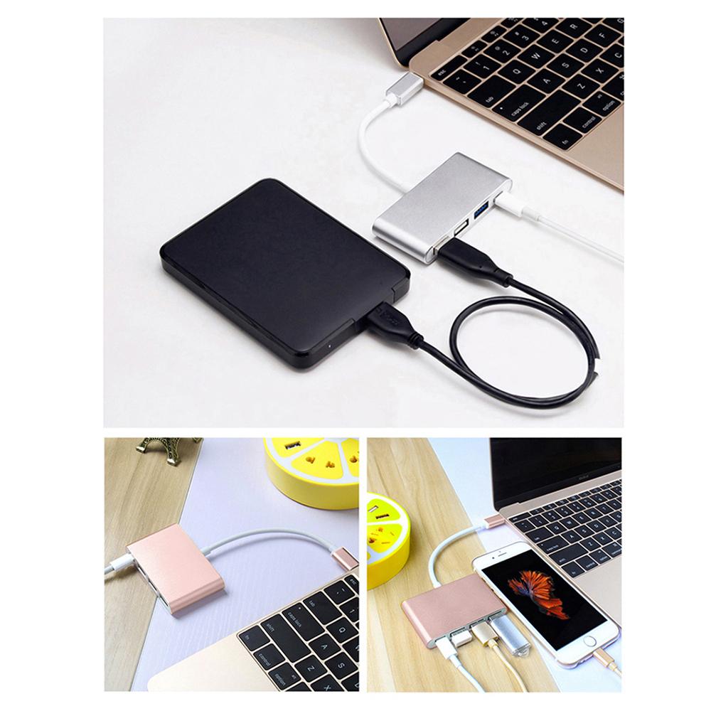 Cổng sạc Type-C sang USB 3.0 b Tốc độ nhanh 4 trong 1