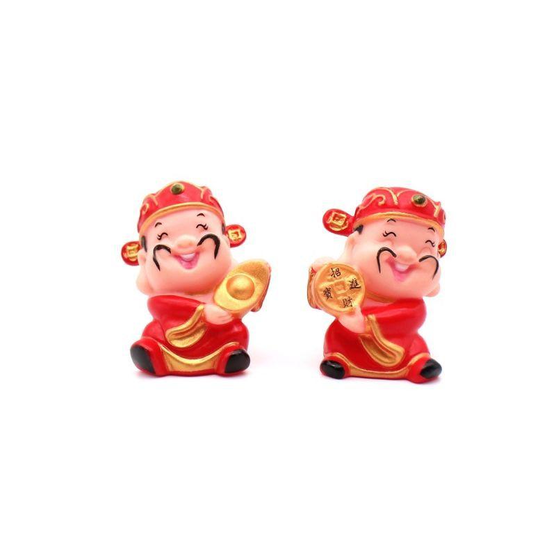 Phụ kiện thần tài trang trí tiểu cảnh, chậu cây, làm đồ thủ công, trang trí bánh gato
