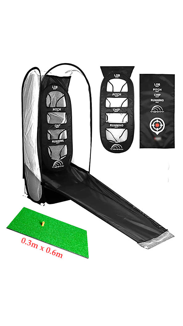 COMBO Lưới tập Chip Golf + Thảm tập swing 0.3x0.6m + 01 TEE tặng kèm