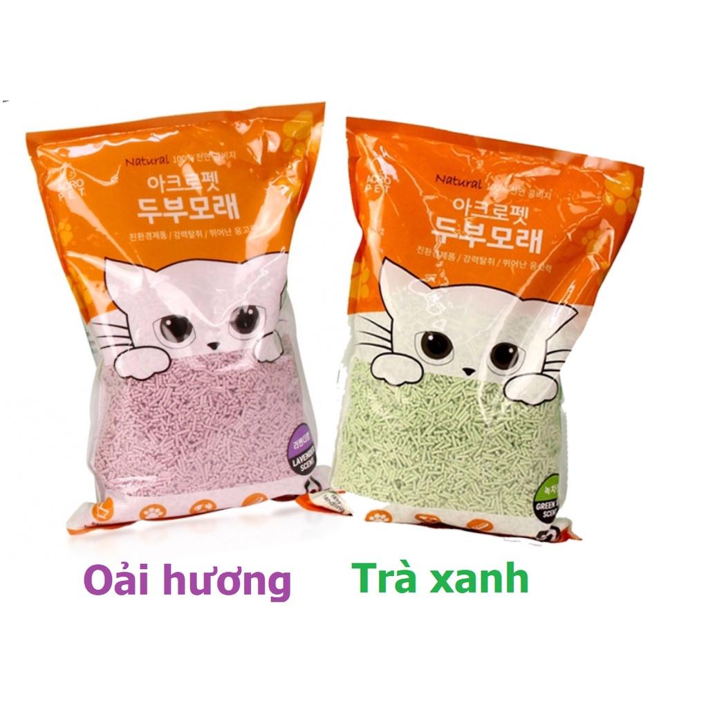 Cát Đậu Nành Vệ Sinh Cho Mèo - Acropet 5L Nhập Khẩu Hàn Quốc | Có thể xả bồn cầu |Tofu