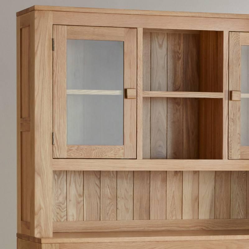 Tủ Chén Cao Oakdale Lớn Gỗ Sồi Ibie DSCTLDALO