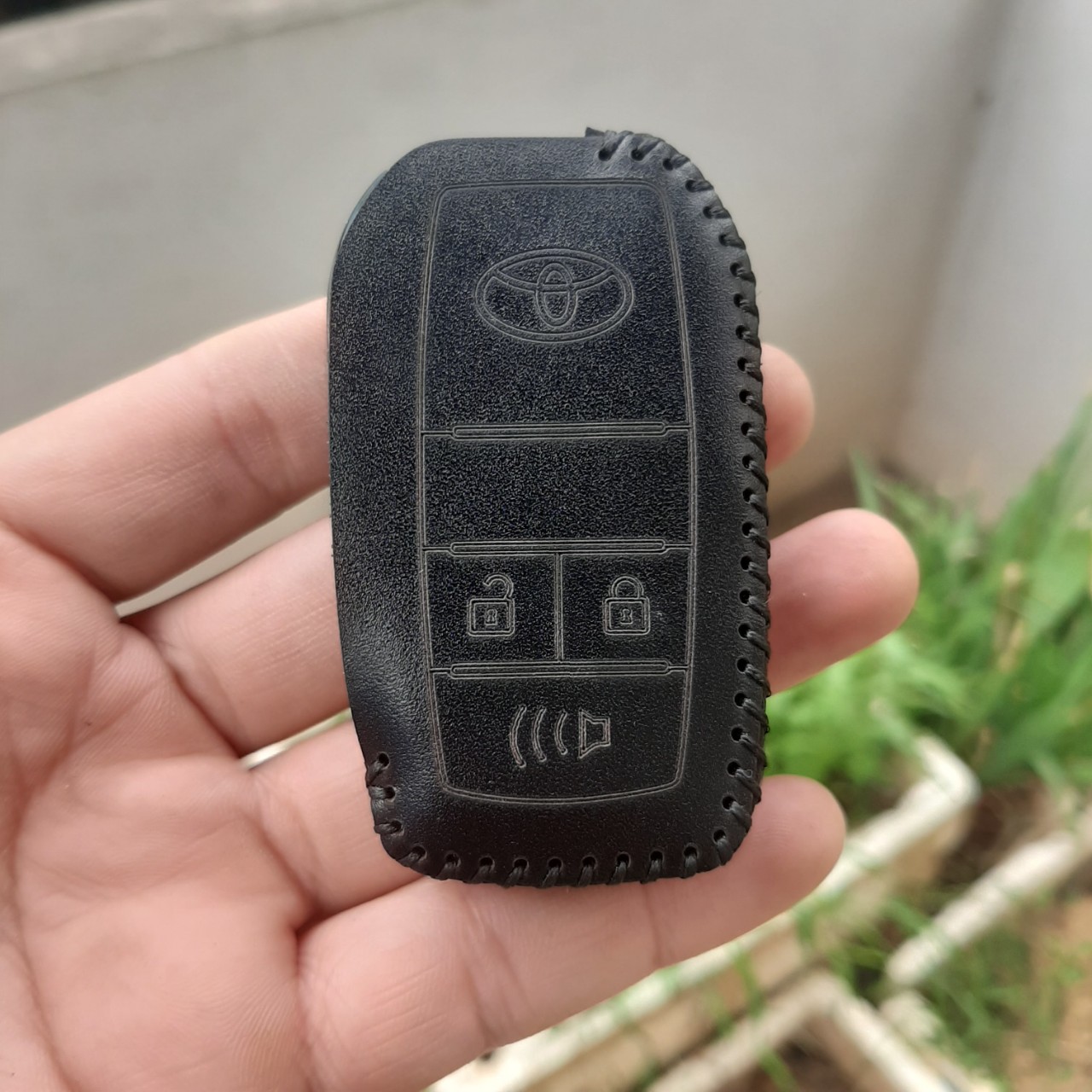 Bao da chìa khóa chìa độ Toyota, chìa như hình (3 nút và 4 nút) . da bò thật. bảo hành 2 năm