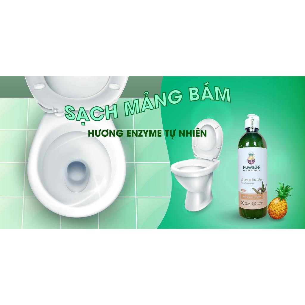 Nước tẩy bồn cầu và nhà vệ sinh hữu cơ Fuwa3e 500ml tinh chất khuynh diệp diệt khuẩn, không chất độc hại, tẩy rửa cực mạnh, đánh bay cặn bẩn, hương thơm dài lâu