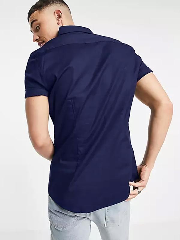 Áo Sơ Mi Tay Ngắn Skinny Fit Shirt - SIZE S