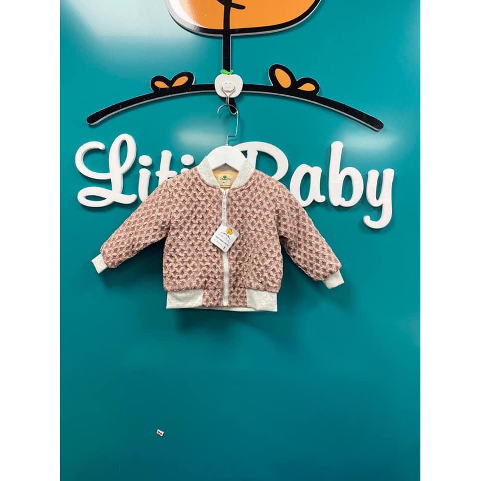 Áo bomber lót lông siêu cưng bé gái size 1-7 cho bé từ 9-23kg. Áo lót lông mềm mại, ấm áp. Thời trang trẻ em Litibaby