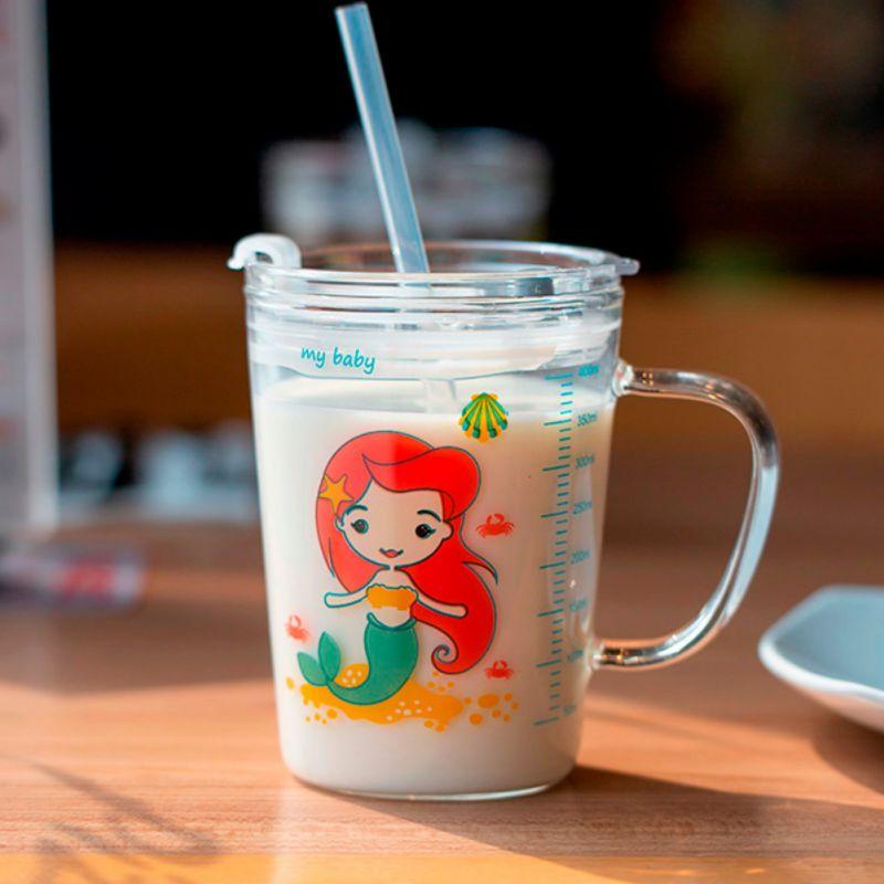 Quy Mô Cốc Uống Sữa Trẻ Em Bình Bú Có Ống Hút Rò Rỉ Chống Bền Cốc Hoạt Hình Cốc Nước Bình Với tay Cầm