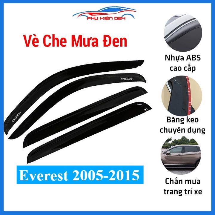 Vè che mưa đen Everest 2005-2006-2007-2008-2009-2010-2011-2012-2013-2014-015 nhựa ABS chắn mưa, cản bụi