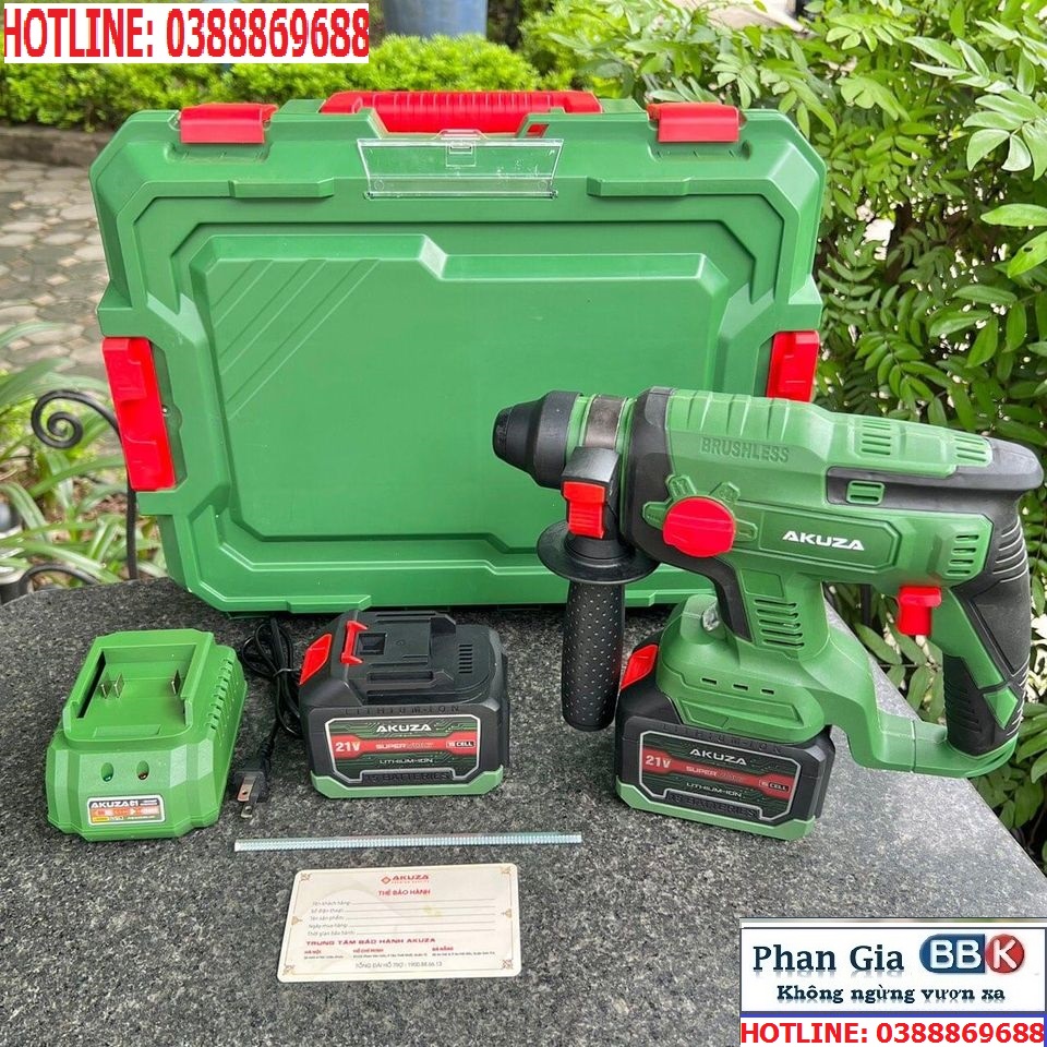 Máy Khoan Bê Tông 3 Chức Năng Pin AKUZA 2-2601 BL - Chân pin phổ thông, PIN 15 CELL - Bảo hành chính hãng