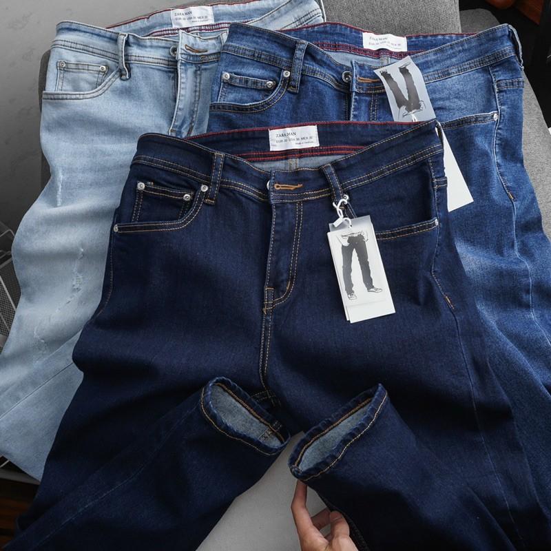 (BIGSIZE - size 40-42) QUẦN JEAN NAM HÀNG XUẤT SIZE LỚN - 02 MÀU XANH CO GIÃN