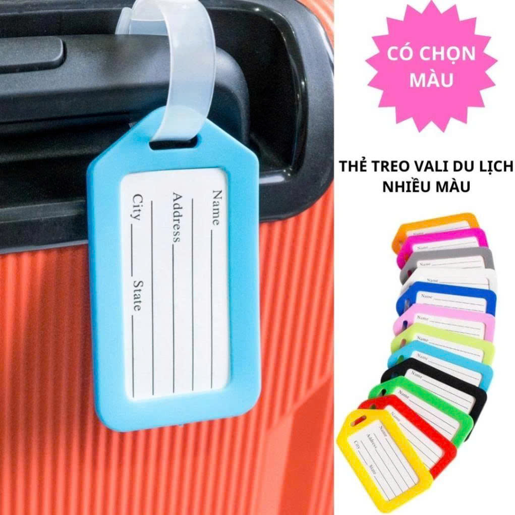 Thẻ ghi nhớ hành lý, vali, ba lô tiện dụng tránh thất lạc (8,5*5cm) - Dụng cụ đánh dấu thông tin treo hành lý, vali, balo