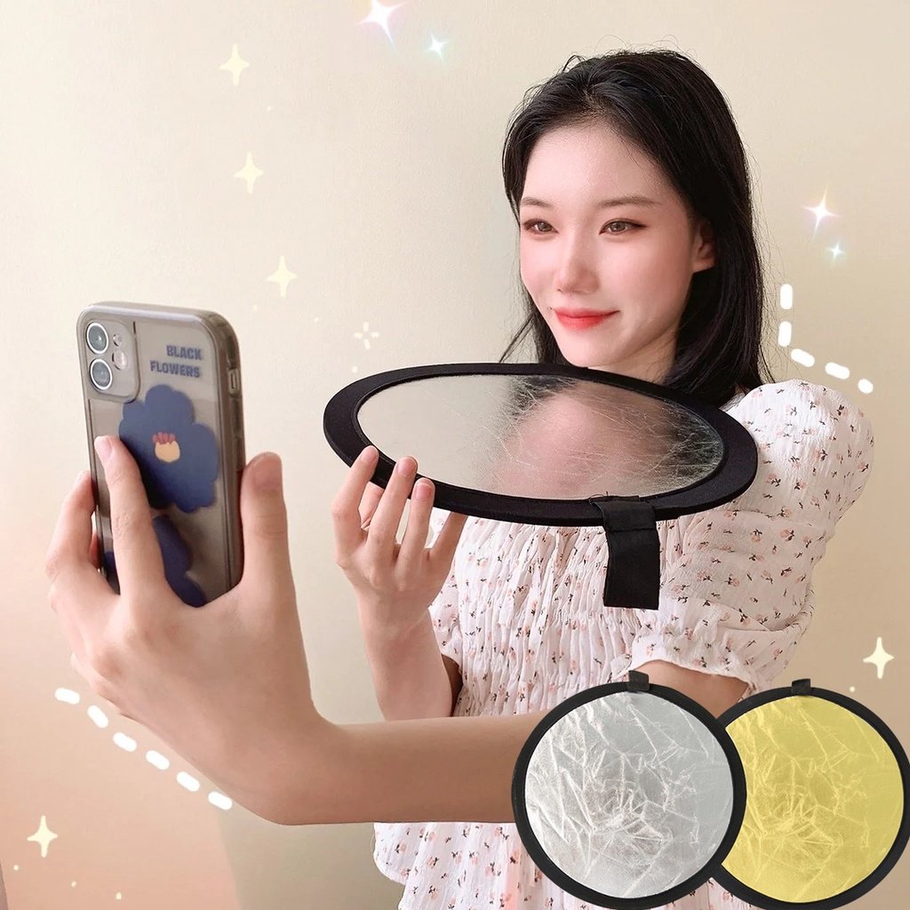 Tấm phản quang size mini 30cm màu BẠC/TRẮNG dùng để chụp ảnh trực tiếp , chụp selffie.