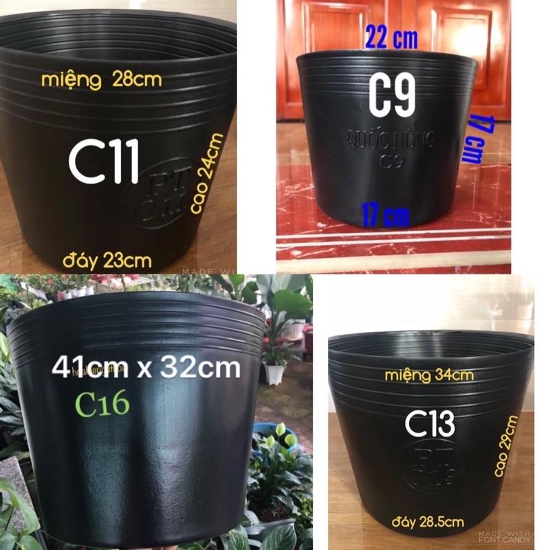 10 chậu nhựa mềm C13