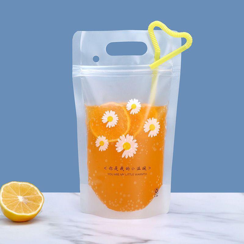 Túi zip đựng trà sữa, trà chanh, nước trái cây 480ml