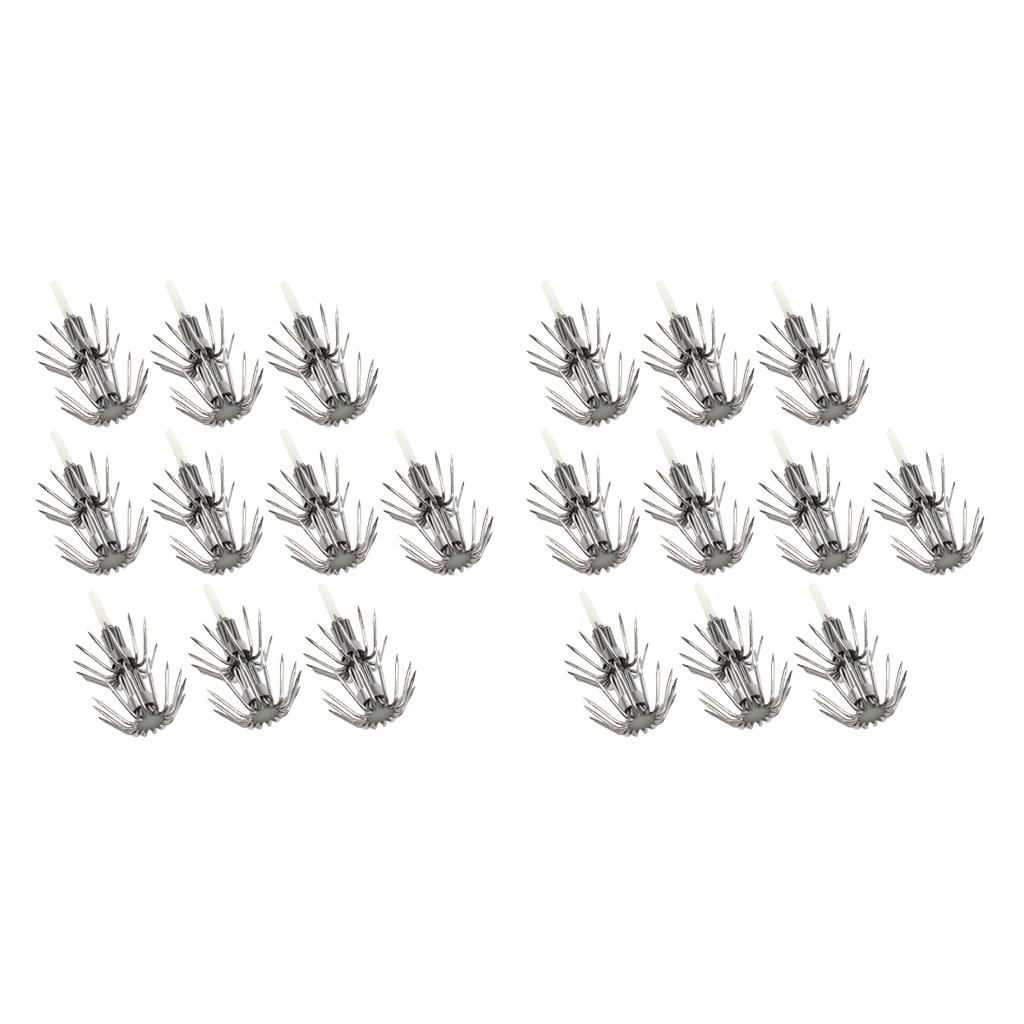 20 Chiếc Phát Sáng Trong Tối Mực Jig Móc Cứng DIY Dạ Quang Mực Bạch Tuộc Dụ Móc