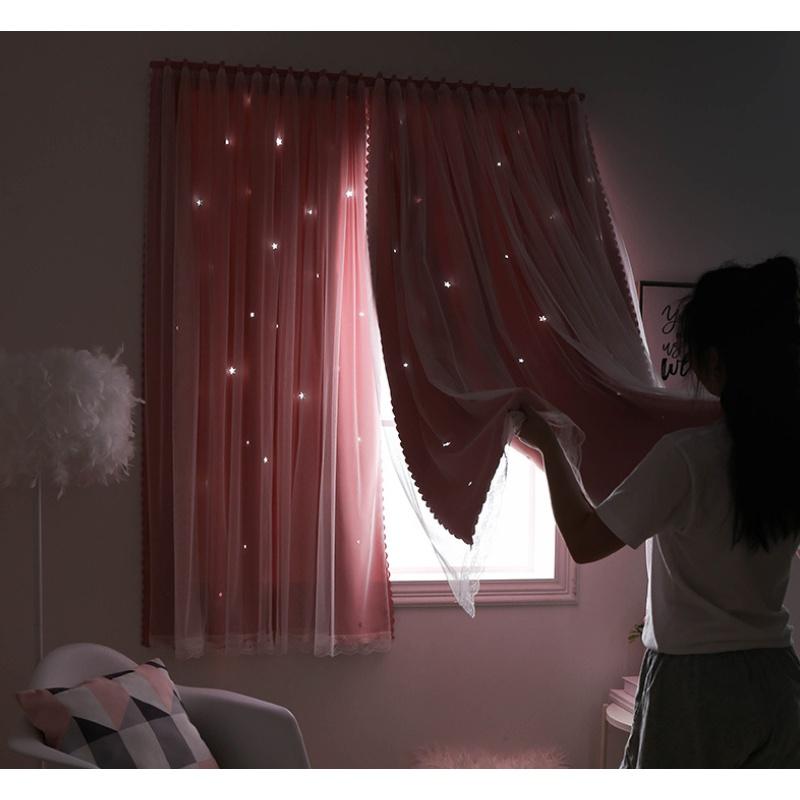 Rèm cửa dán hai lớp ngôi sao sáng