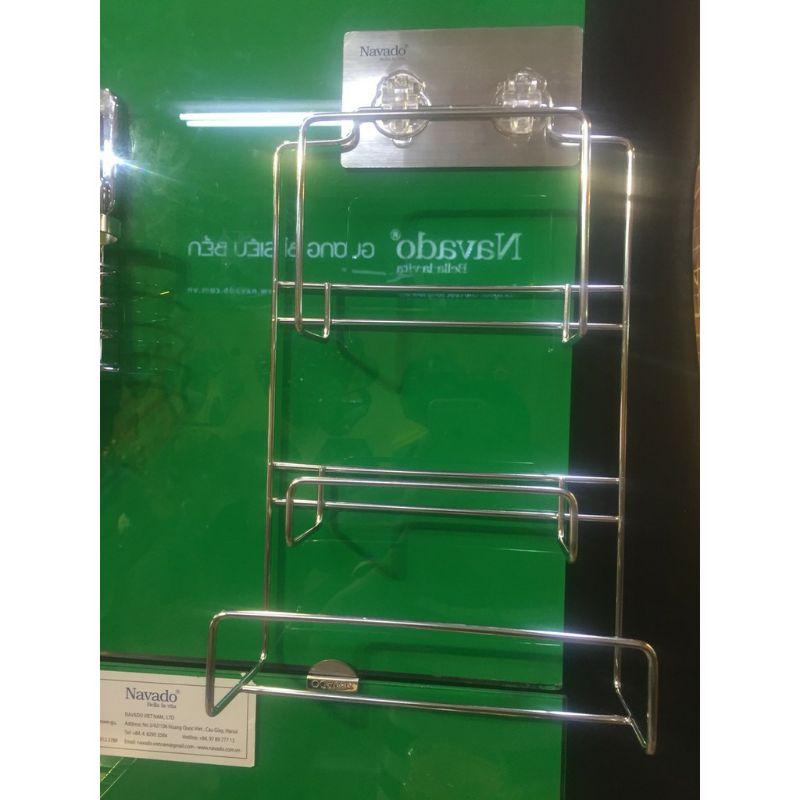 Kệ inox dán tường để màng bọc thực phẩm, giấy lau tại bếp GS 5017