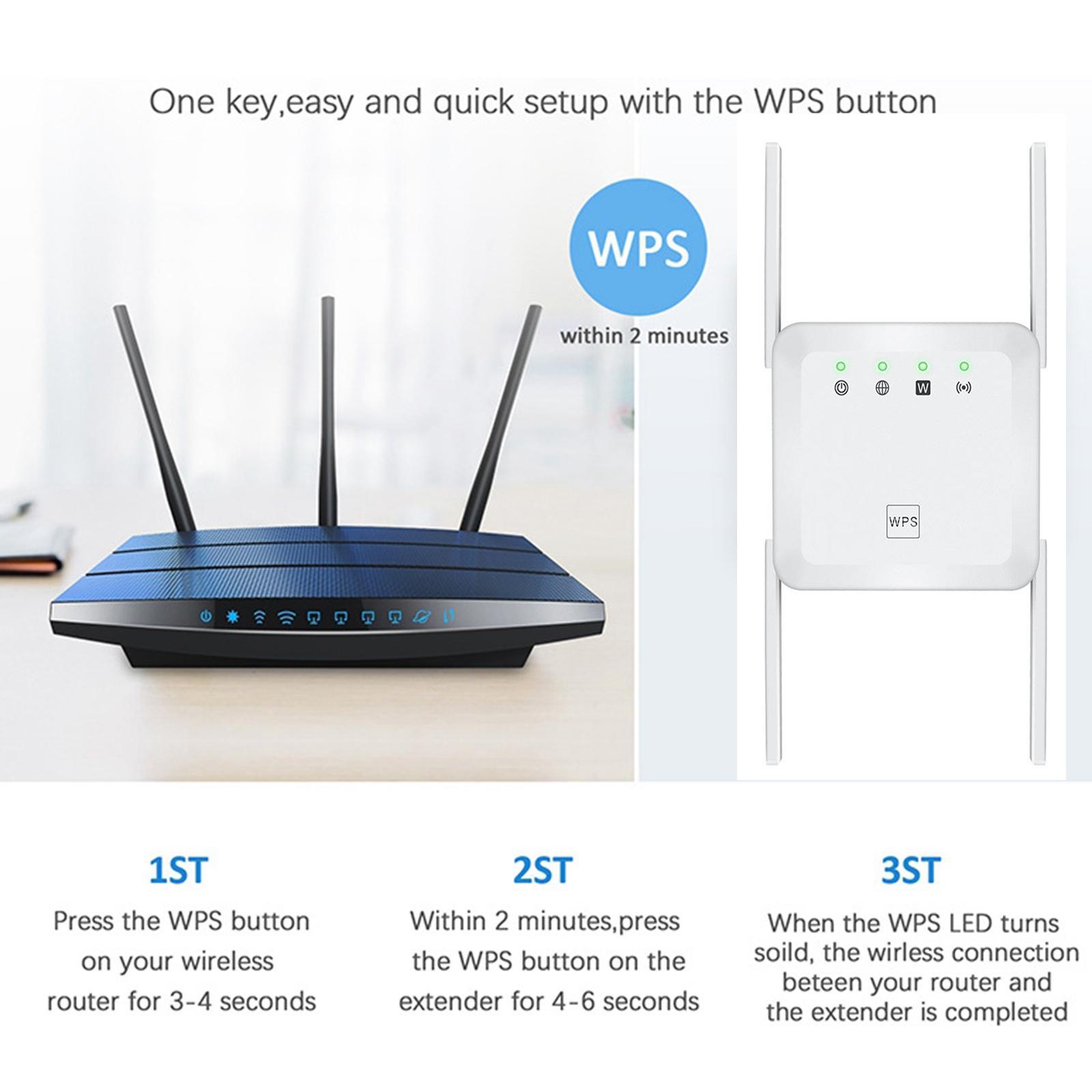 WiFi Booster 1200Mbps Dual Band Extend WiFi Signal to Smart Home EU Plug