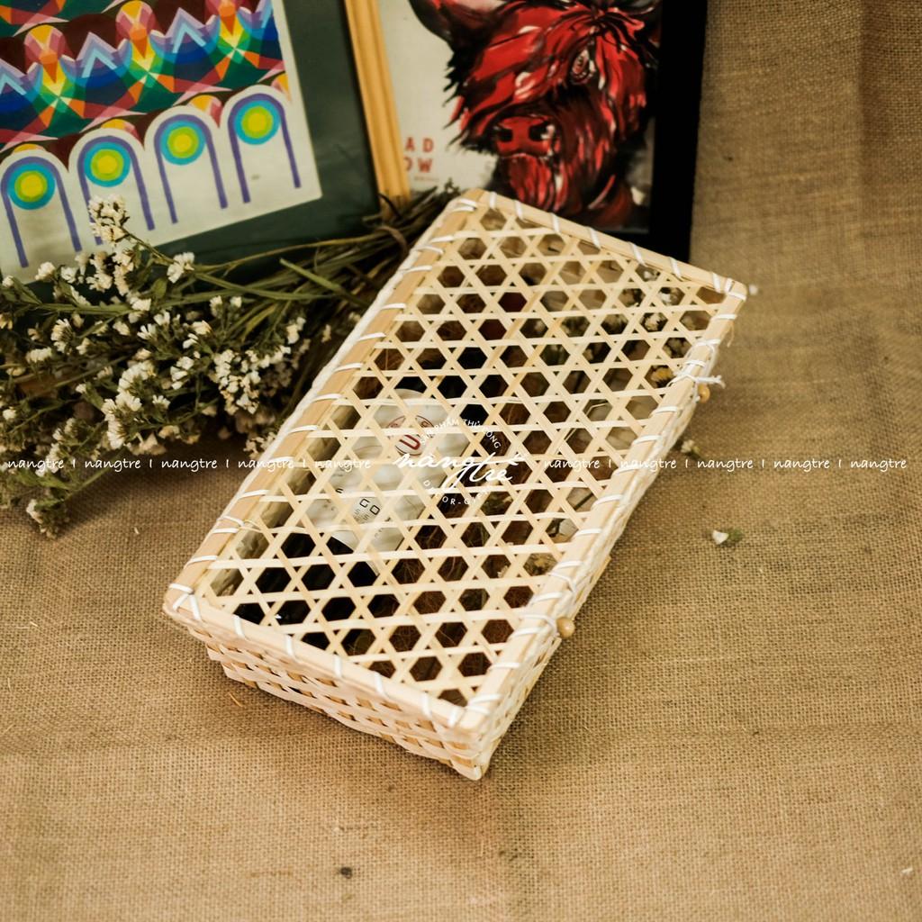 Giỏ tre đan mắt cáo - Giỏ tre đựng quà - Bamboo basket
