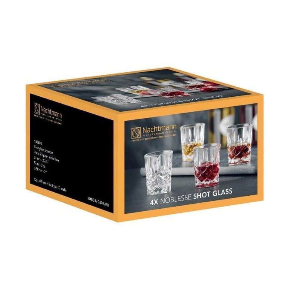 Set cốc Nachtmann Noblesse 100694 STAMPER 4 chi tiết ly rượu mạnh Hàng chính hãng