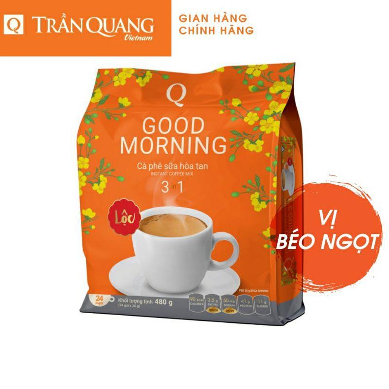 Cafe sữa Goodmorning hòa tan 3 trong 1 bịch 24 gói x20g