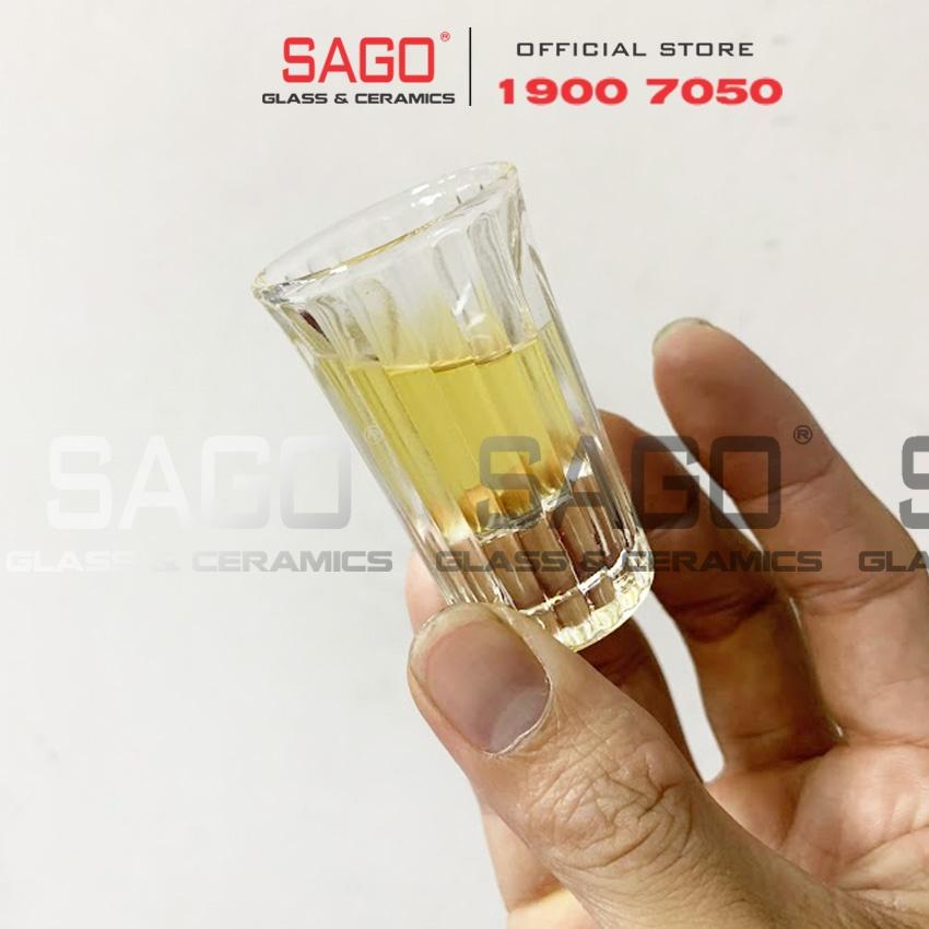 Ly Thủy Tinh  Stripes Shot 22ml |  Thủy Tinh Cao Cấp