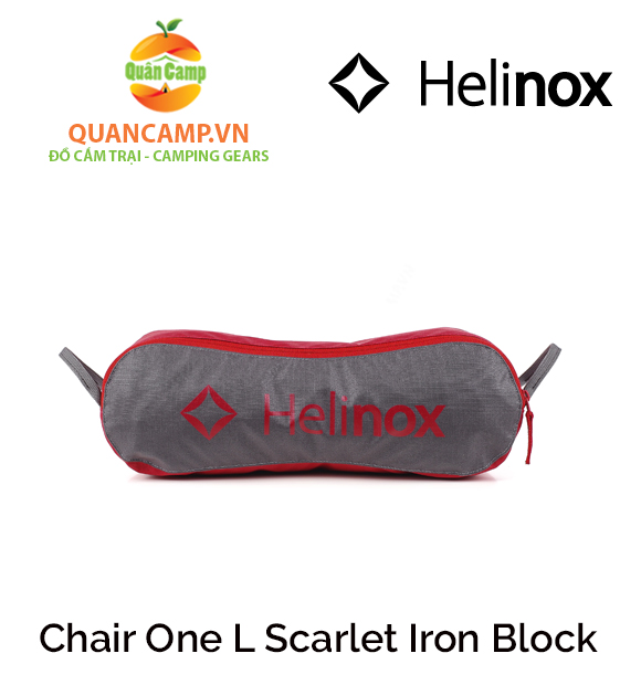 Ghế dã ngoại xếp gọn Helinox Chair One L Scarlet Iron Block
