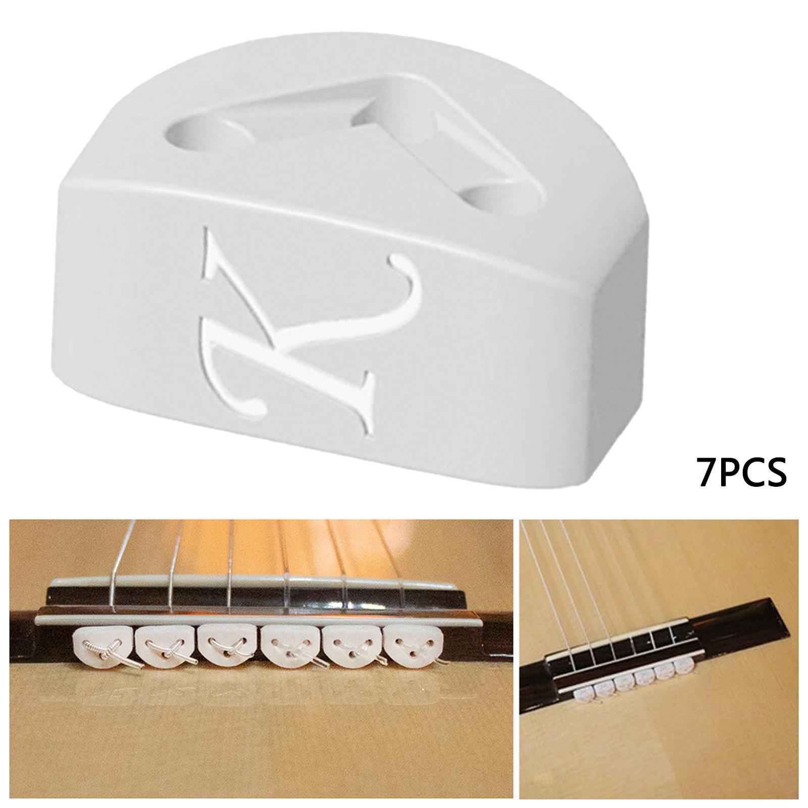7 Pieces Guitar String Retainer String Guide for Classical Guitar and Ukulele Accessory Parts