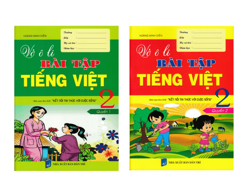 Sách - Combo Vở Ô Li Bài Tập Tiếng Việt 2 - Quyển 1 + 2