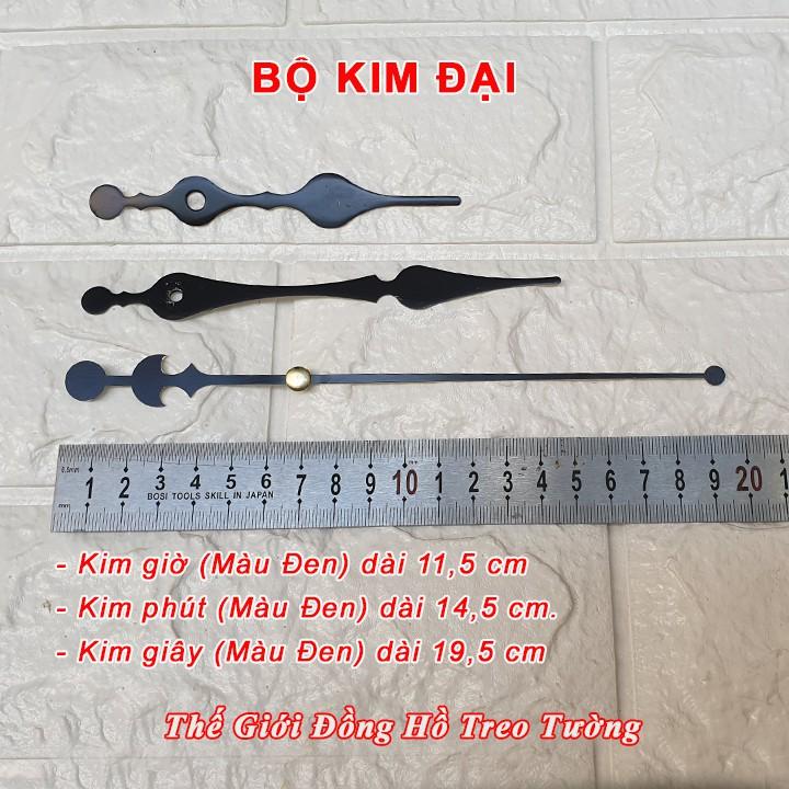 Máy Đồng Hồ Treo Tường Cao Cấp TEKKEN Kim Nhảy - Bộ Kim HOA VĂN hoặc KIM ĐẠI - Pin Tiểu AA Vỏ Nhôm - Bảo Hành 1 Năm