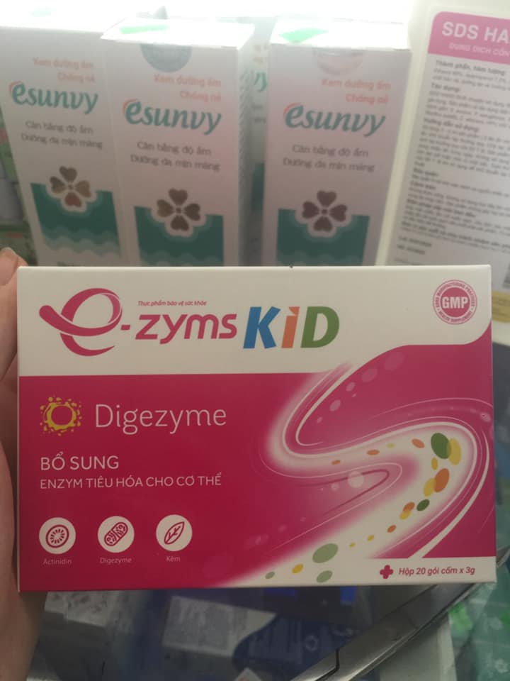 E-zyms Kid - Giúp bé ăn ngon, tăng cân, tăng đề kháng - Hộp 20 gói