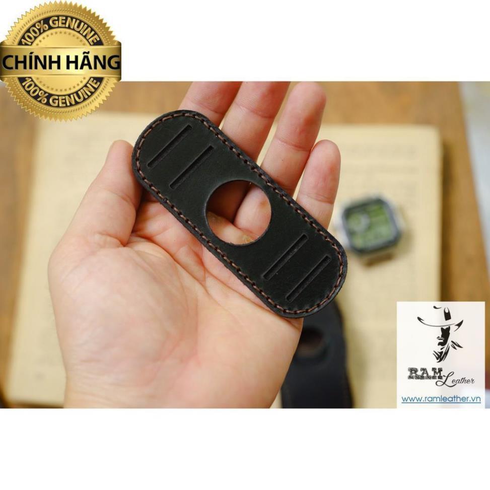DÂY DA BÒ ĐEN KIỂU ĐỨC DÀNH CHO APPLE WATCH + RAM BUNDSTRAP B1 BLACK - HÀNG CHÍNH HÃNG