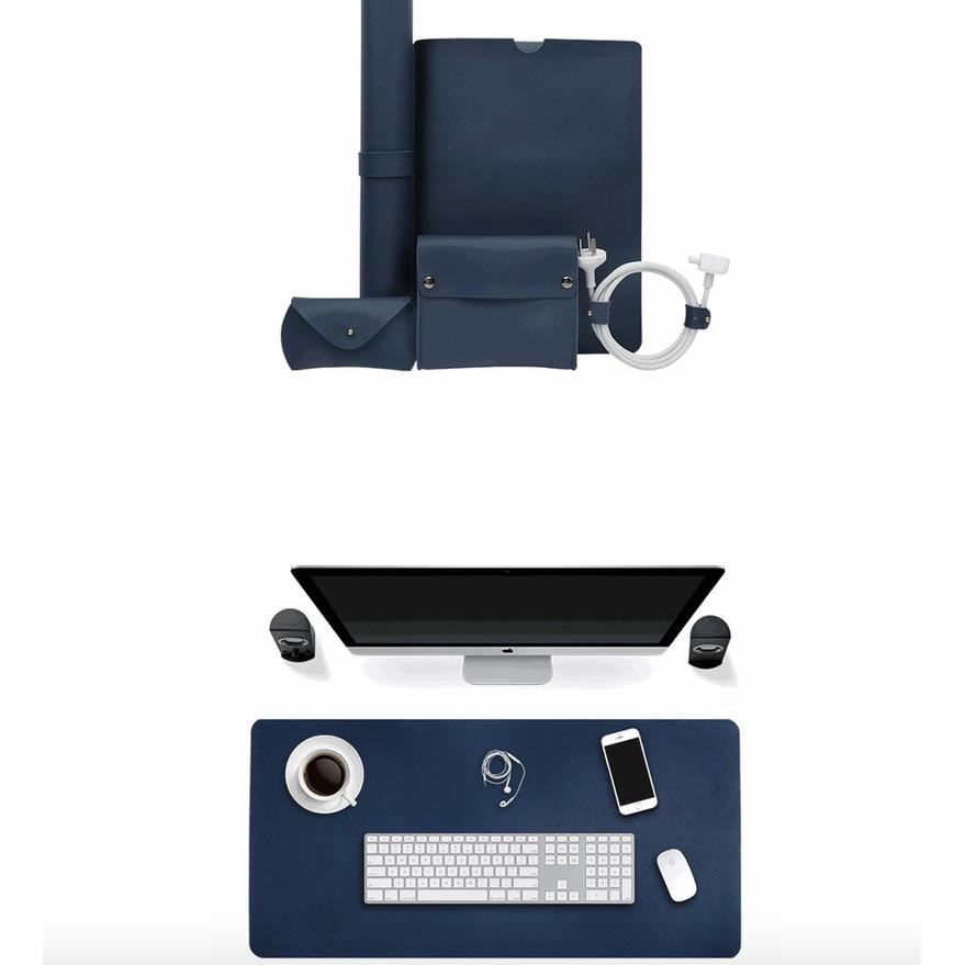 Túi đựng macbook da cao cấp 5 in 1 chất liệu PU chống nước - Home and Garden