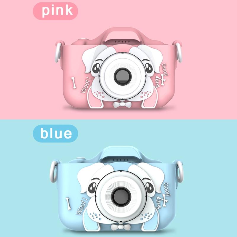 Q9 Camera trẻ em hoạt hình 20MP Trẻ em có thể sạc lại máy ảnh kỹ thuật số 2.0 "IPS Màn hình quà tặng đồ chơi giáo dục cho cô gái bé gái: màu xanh lam