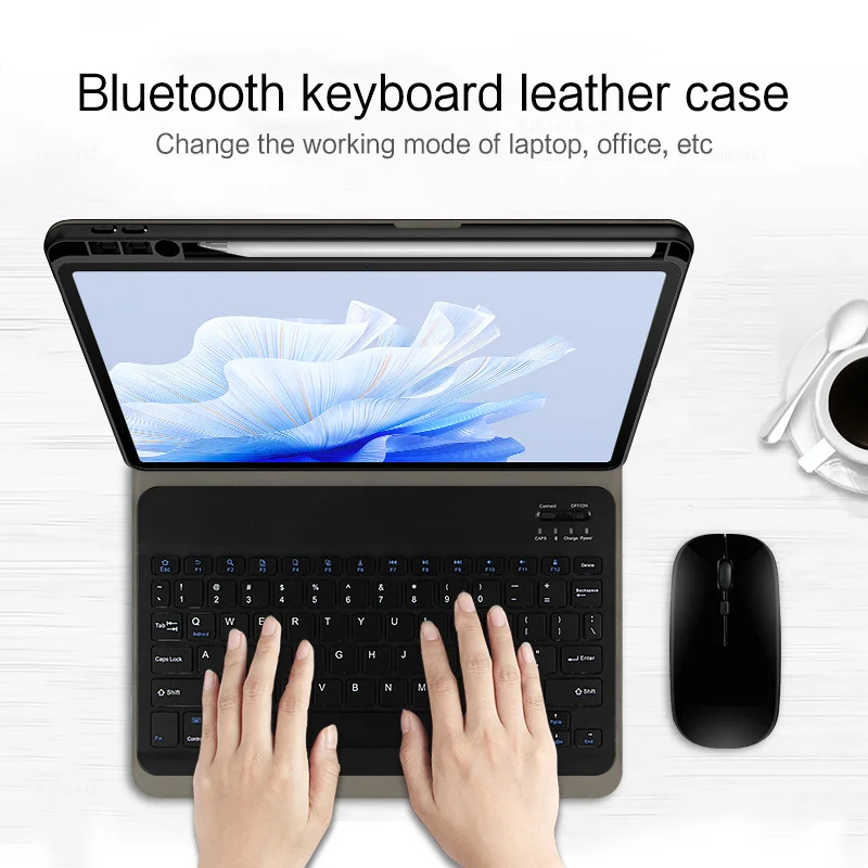 Bao da kèm bàn phím dành cho iPad 11 inch 2018/2020/2021/2022 Bluetooth Keyboard Case có khay để bút chống sốc cao cấp - Hàng chính hãng.