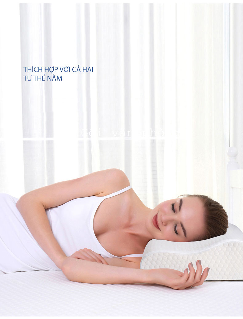 Gối cao su non trắng vỏ sợi tre ZURI PILLOW GDH-06