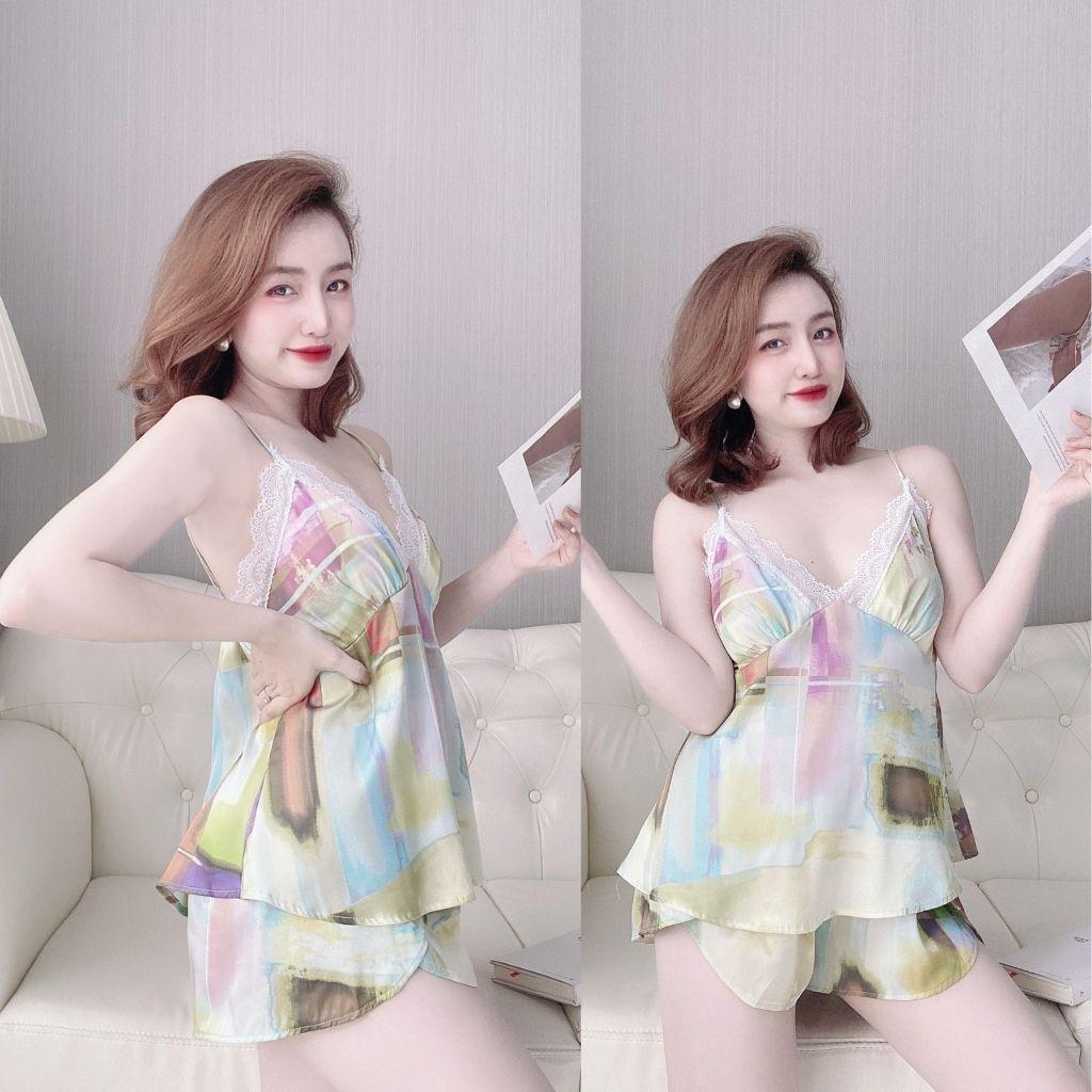 Đồ Ngủ Nữ Đồ Ngủ Sexy lụa Satin