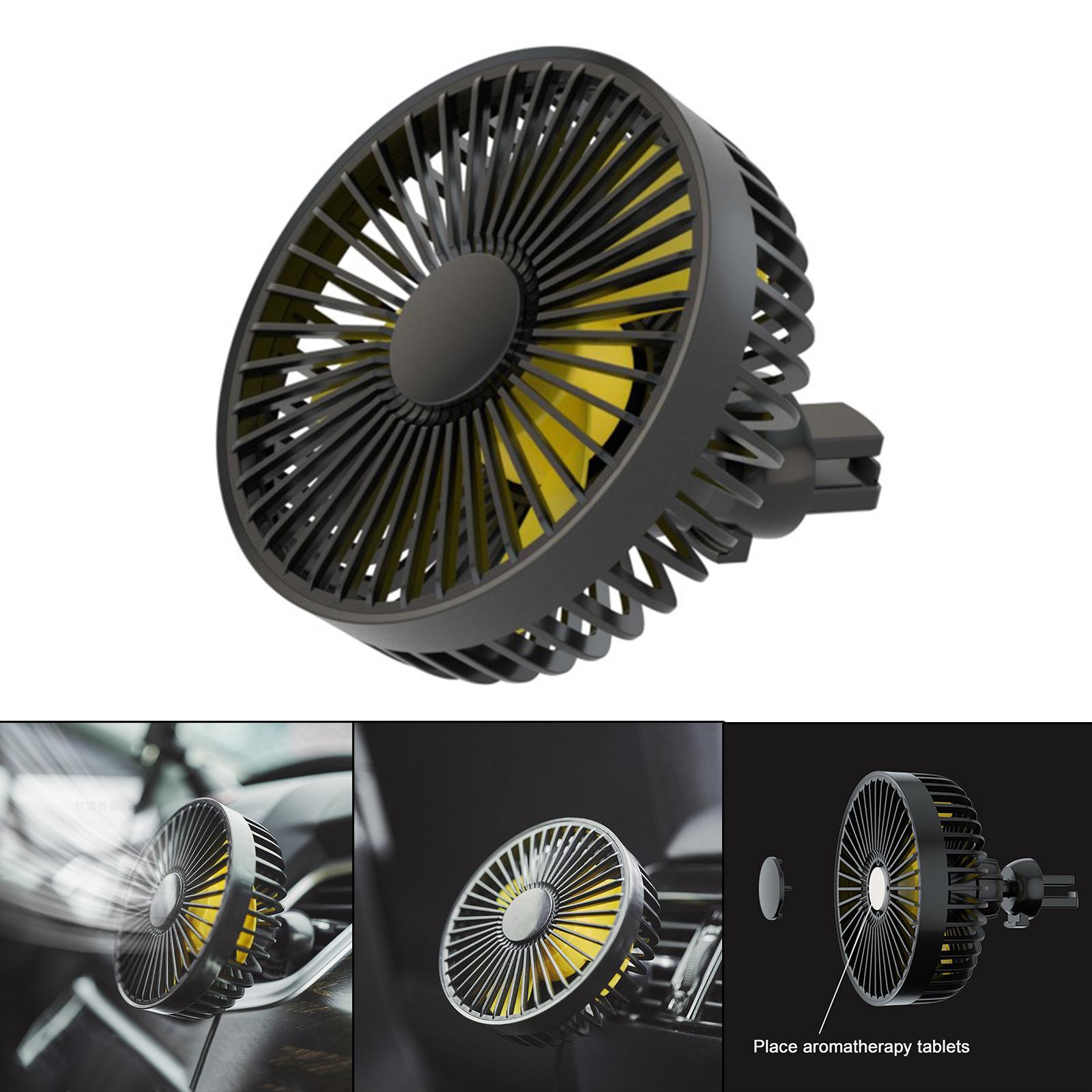 Car USB Clamp Fan Clip On Air Conditioner Cooling Fan for RV SUV