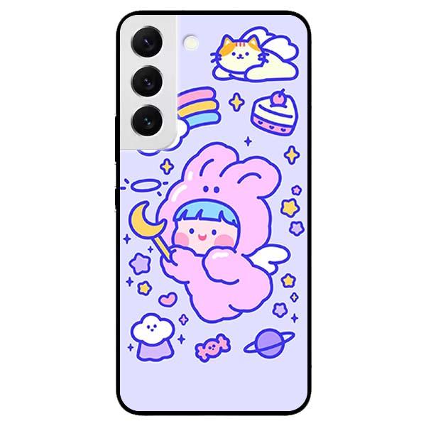 Ốp lưng dành cho Samsung Galaxy S22 5G / S22 Plus 5G / S22 Ultra 5G - Chibi Thỏ Hồng