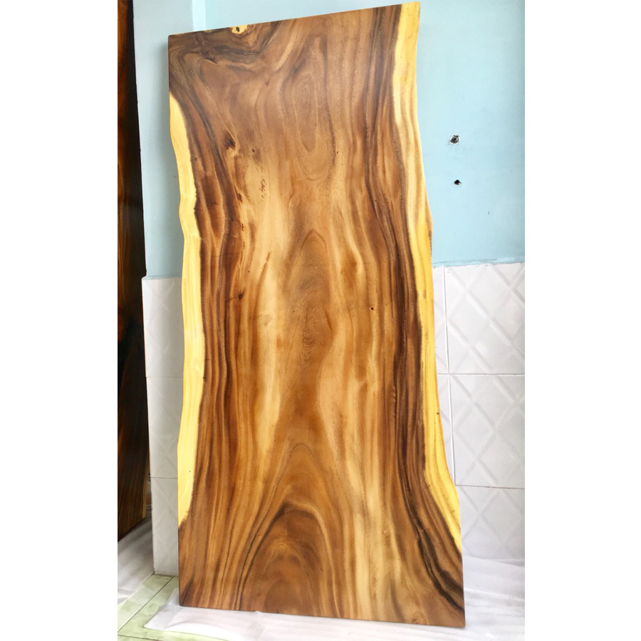 Mặt bàn gỗ me tây nguyên tấm KT 5x79x210cm